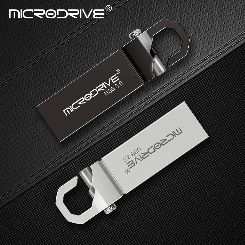 USB 3.0 Flash Drive – Metal pen drive in 16GB, 32GB, 64GB, and 128GB, high-speed and waterproof.
