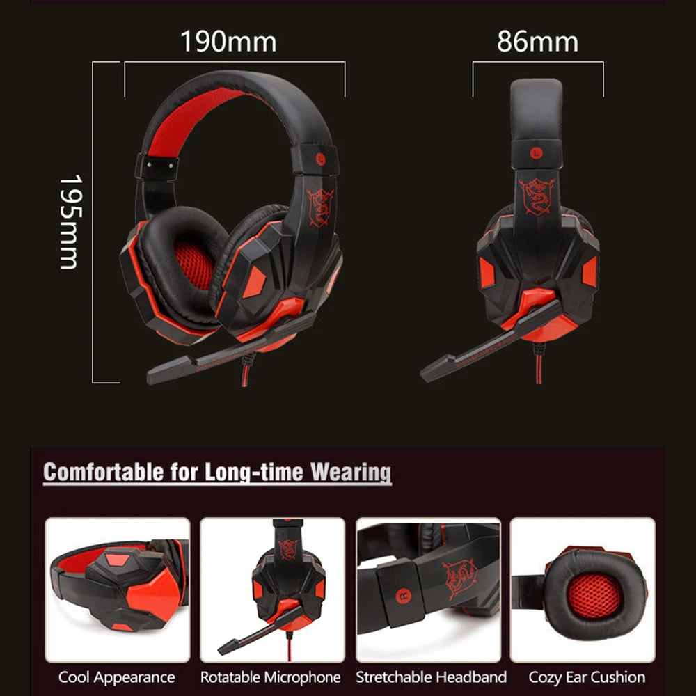 Wired Gaming Headset for PS4/PS5/Xbox/Smartphone/PC