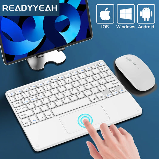 Wireless Bluetooth Keyboard & Mouse – Ultra-thin, portable, compatible with iOS, Android, and Windows.